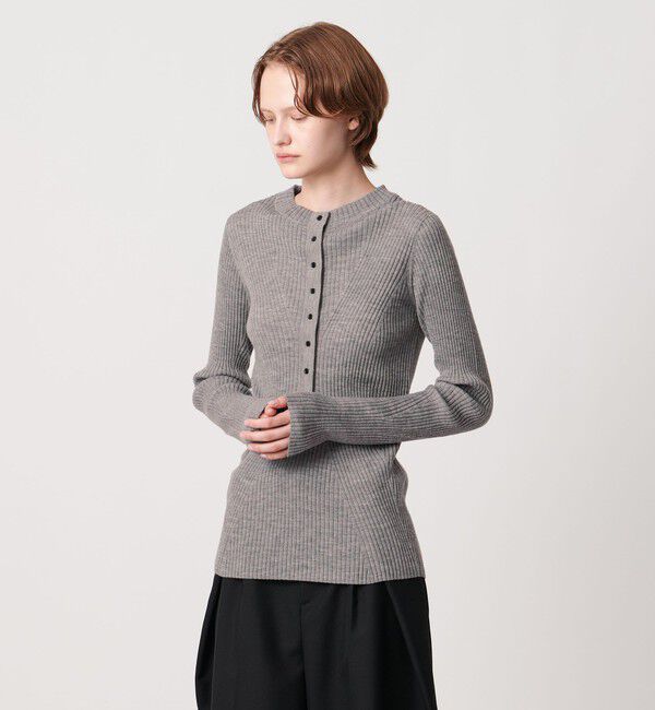 AEWEN MATOPH「＜AEWEN MATOPH＞ウールリブヘンリーネック ニットプルオーバー」|ニット・セーター|