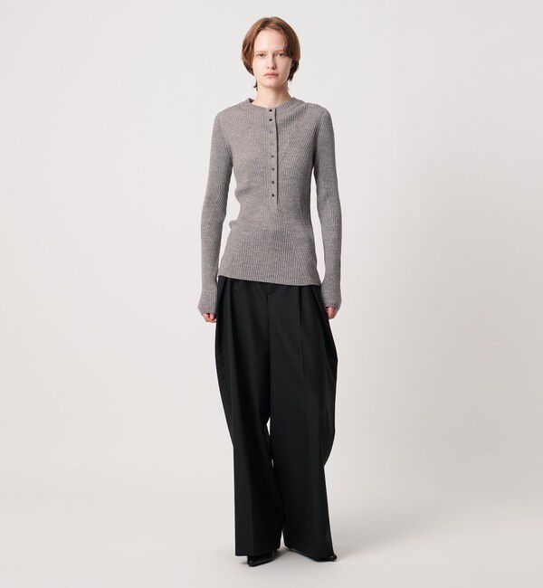 AEWEN MATOPH「＜AEWEN MATOPH＞ウールリブヘンリーネック ニットプルオーバー」|ニット・セーター|