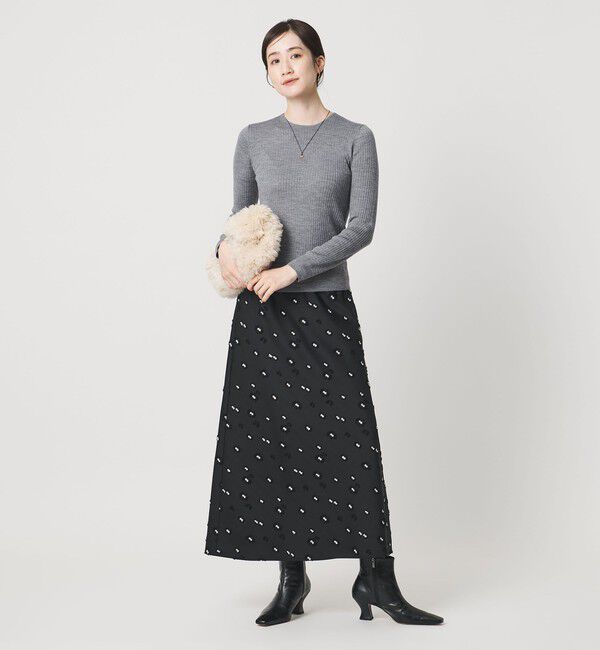 UNITED ARROWS「リブ クルーネック ニット」|ニット・セーター|