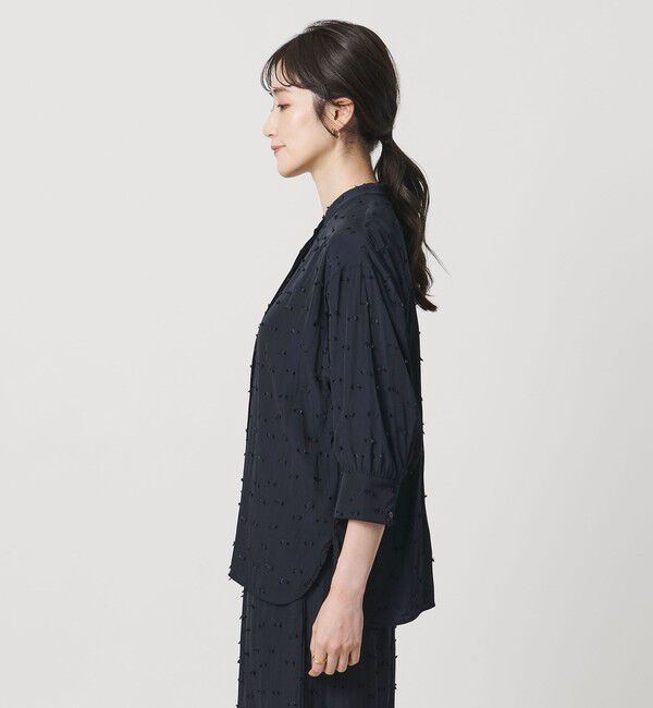 UNITED ARROWS「ドットカットジャガード シャツ ブラウス ‐ウォッシャブル‐」|シャツ・ブラウス|