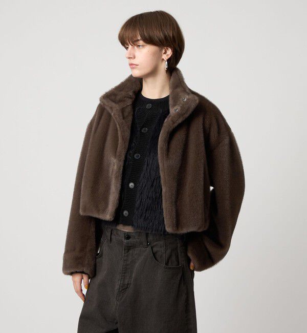 ASTRAET「＜ASTRAET＞フェイクファー スタンドカラー ブルゾン」|その他|