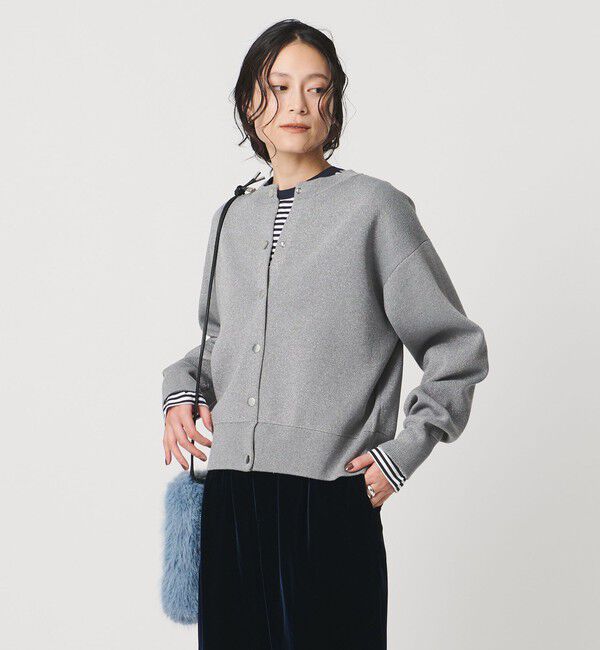 UNITED ARROWS「ラメ ニット スウェット カーディガン ‐ウォッシャブル‐」|カーディガン|