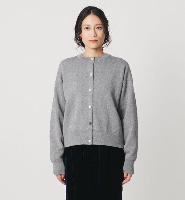 UNITED ARROWS「ラメ ニット スウェット カーディガン ‐ウォッシャブル‐」|カーディガン|