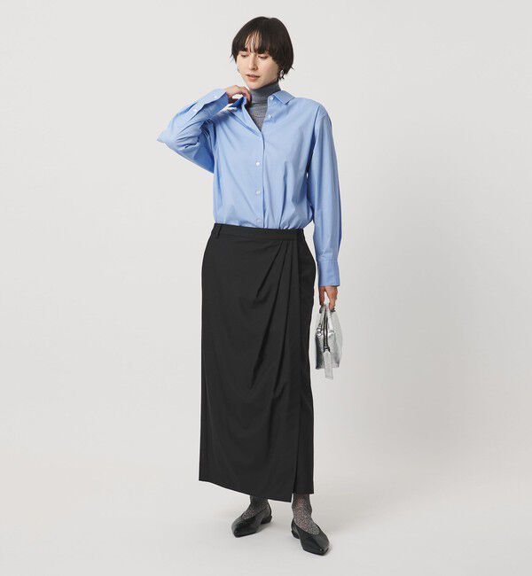 UNITED ARROWS「ドレープ アシンメトリー ロング スカート」|スカート|