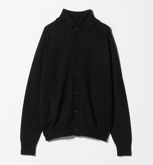 UNITED ARROWS「YAMAGATA ミドルゲージ レイズドネック ニット」|カーディガン|