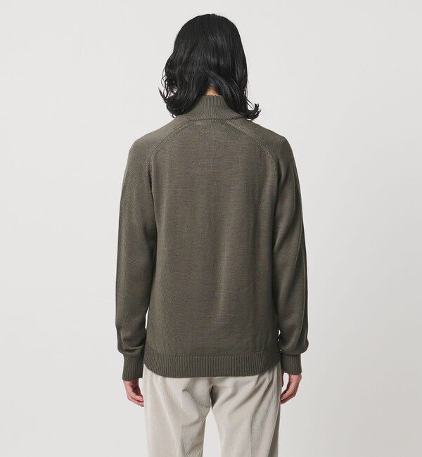 UNITED ARROWS「YAMAGATA ミドルゲージ レイズドネック ニット」|カーディガン|