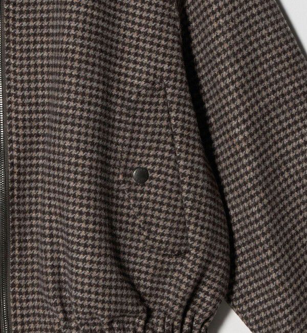 ASTRAET「＜ASTRAET＞ハウンドトゥース ステンカラー ジップブルゾン」|ブルゾン・スタジャン|