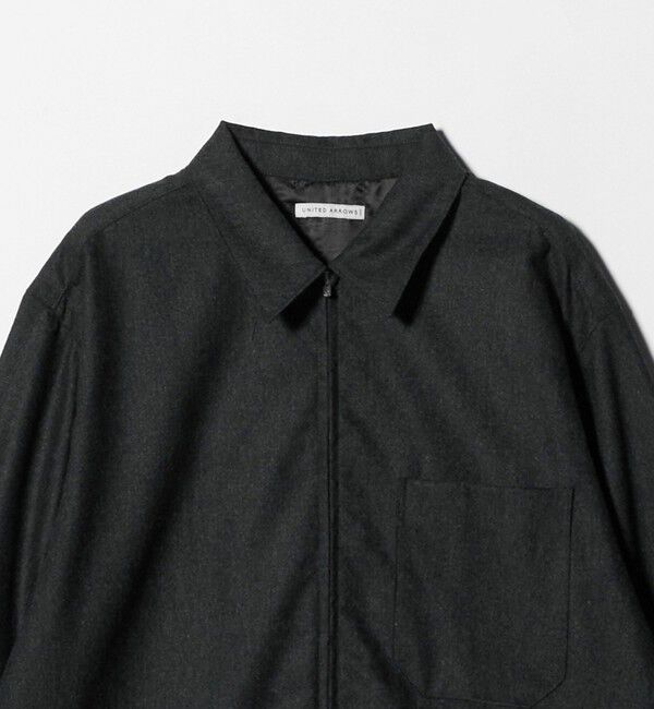UNITED ARROWS「ライトメルトン ジップアップ オーバーシャツ」|シャツ・ブラウス|
