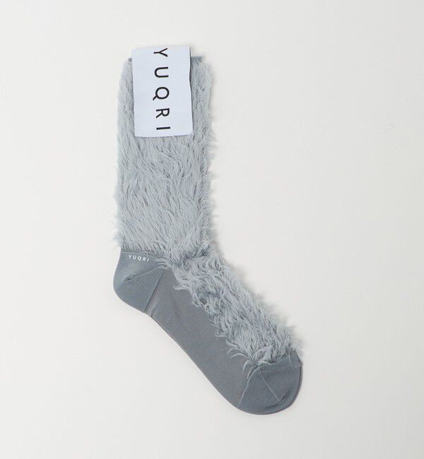 UNITED ARROWS「＜YUQRI＞FAUX FUR ソックス」|ソックス|MD.GRAY