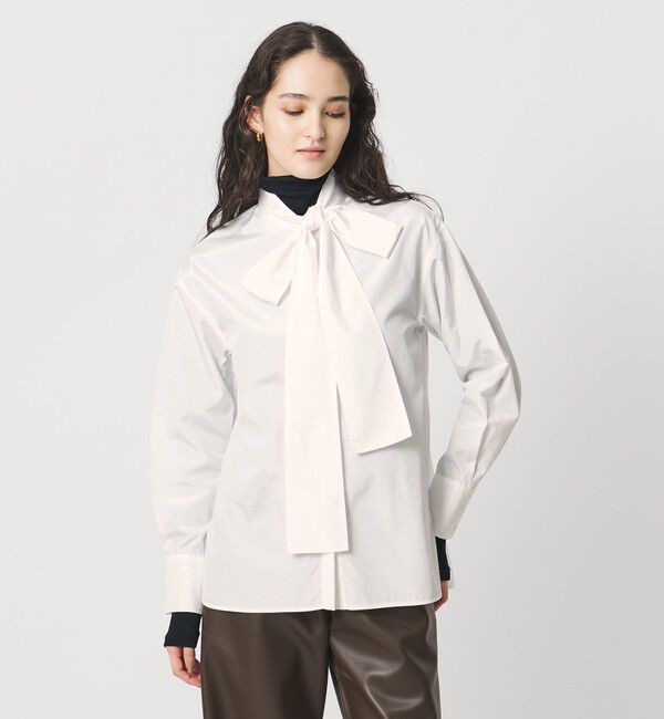 UNITED ARROWS「リボン ブラウス ‐ウォッシャブル‐」|シャツ・ブラウス|