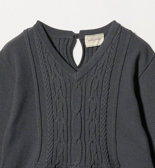 UNITED ARROWS「ケーブル Vネック ニット ‐ウォッシャブル‐」|ニット・セーター|