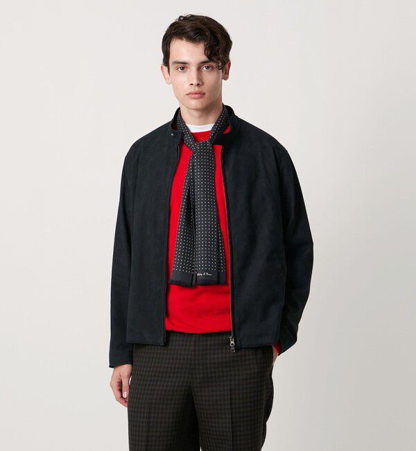 UNITED ARROWS「スエードライク シングル ライダースジャケット」|ブルゾン・スタジャン|
