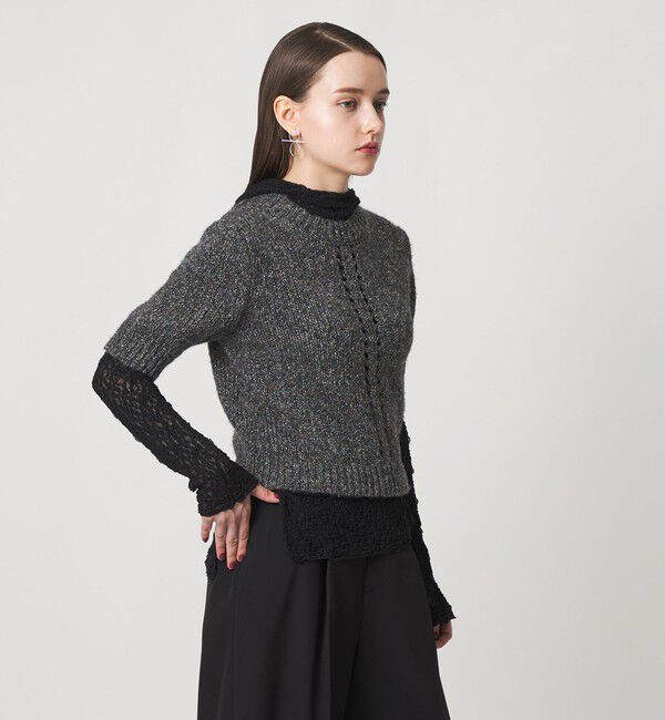 ASTRAET「＜ASTRAET＞3G アイレット ショートスリーブニット」|ニット・セーター|