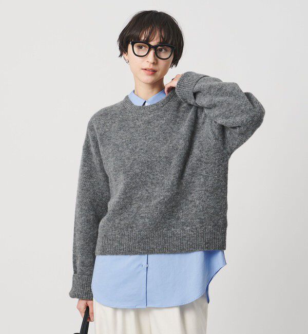 UNITED ARROWS「ワイドスリーブ プルオーバーニット」|ニット・セーター|MD.GRAY