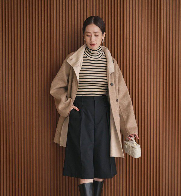 UNITED ARROWS「バイカラー リバー Aライン コート」|その他|