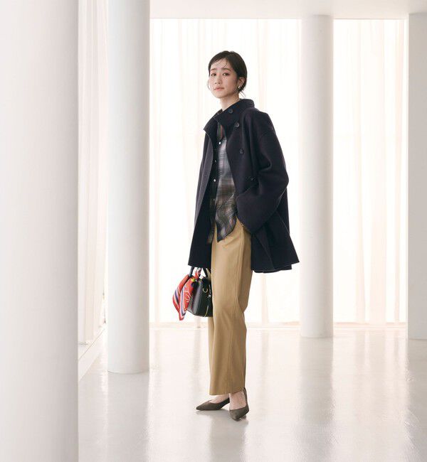 UNITED ARROWS「バイカラー リバー Aライン コート」|その他|