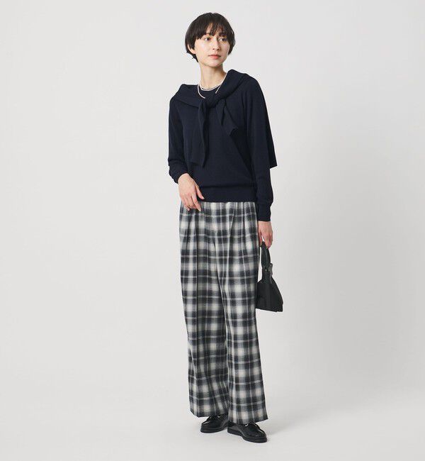 UNITED ARROWS「フルニードル クルーネック ニット」|ニット・セーター|