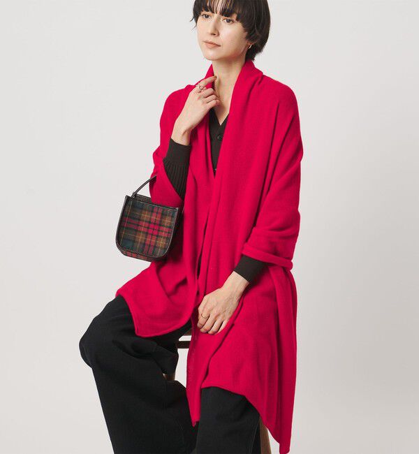 UNITED ARROWS「カシミヤ ニット ストール」|ストール|RED