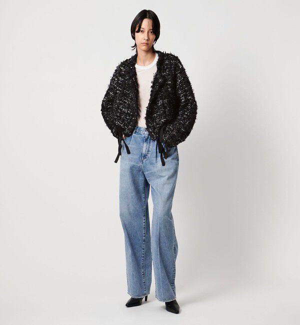 AEWEN MATOPH「＜AEWEN MATOPH＞ツイードライクニットジャケット」|ノーカラージャケット|