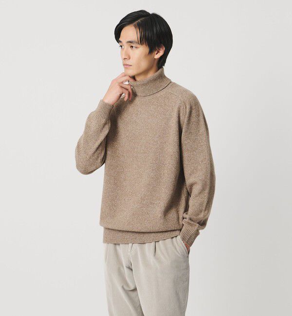 UNITED ARROWS「ウール カシミヤ ミドルゲージ タートルネック ニット」|ニット・セーター|BEIGE