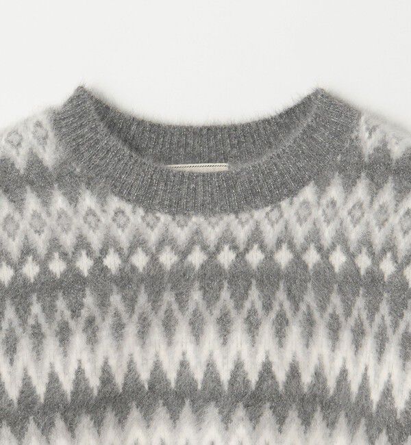 UNITED ARROWS「フォックスカシミヤ  パフスリーブ ジャガードニット」|ニット・セーター|