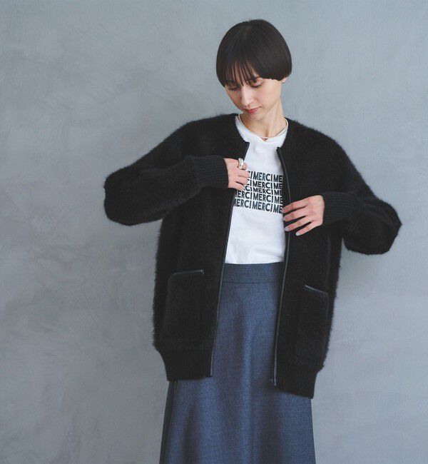 UNITED ARROWS「フォックスカシミヤ トリムコンビ カーディガン」|カーディガン|