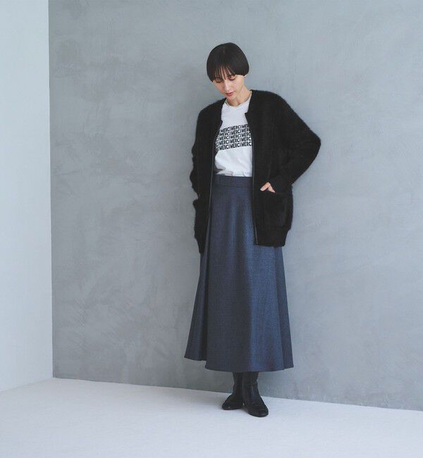 UNITED ARROWS「フォックスカシミヤ トリムコンビ カーディガン」|カーディガン|