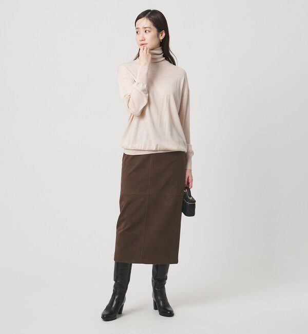 UNITED ARROWS「スエードライク タイトスカート ‐ウォッシャブル‐」|タイト|