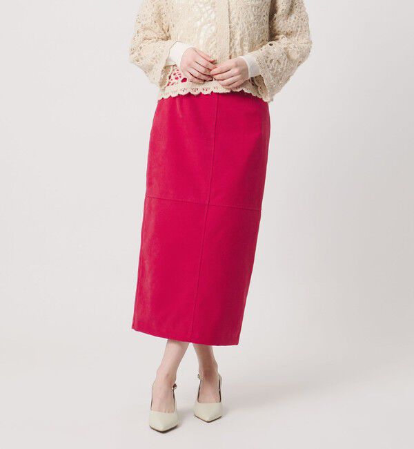 UNITED ARROWS「スエードライク タイトスカート ‐ウォッシャブル‐」|タイト|