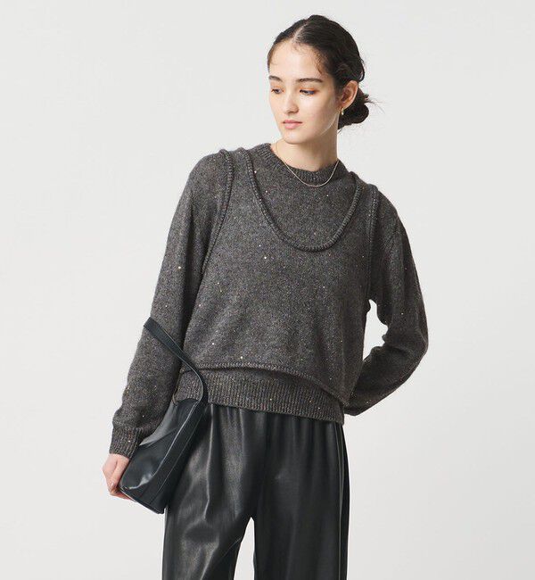 UNITED ARROWS「フラワー スパンコール ベスト」|ベスト・ジレ|