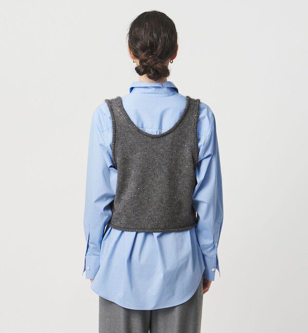 UNITED ARROWS「フラワー スパンコール ベスト」|ベスト・ジレ|