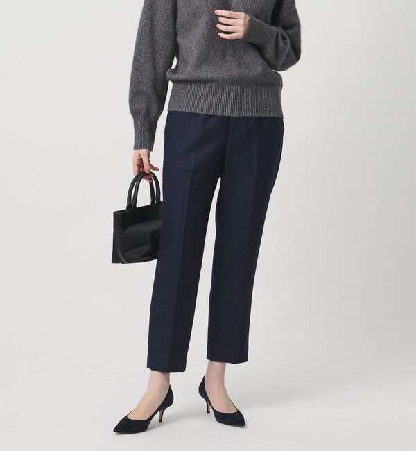 UNITED ARROWS「テーパード スリム パンツ」|スラックス|NAVY