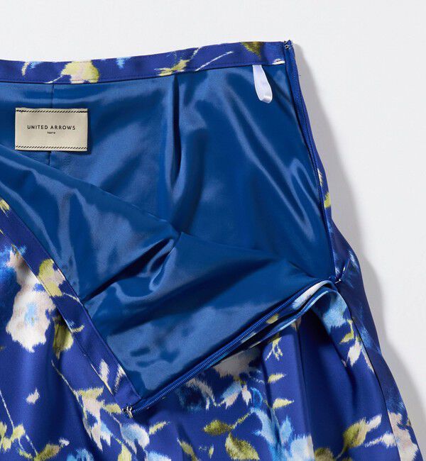 UNITED ARROWS「サテン コクーン プリント スカート ‐ウォッシャブル‐」|スカート|