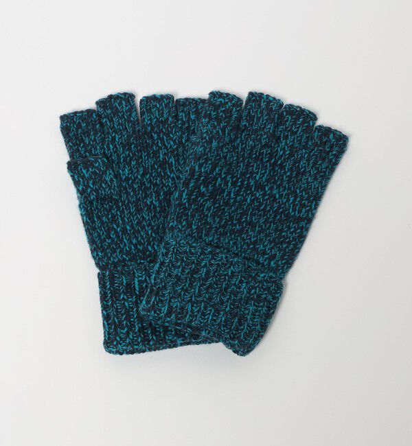 UNITED ARROWS「ミックス フィンガーレス グローブ」|手袋|NAVY