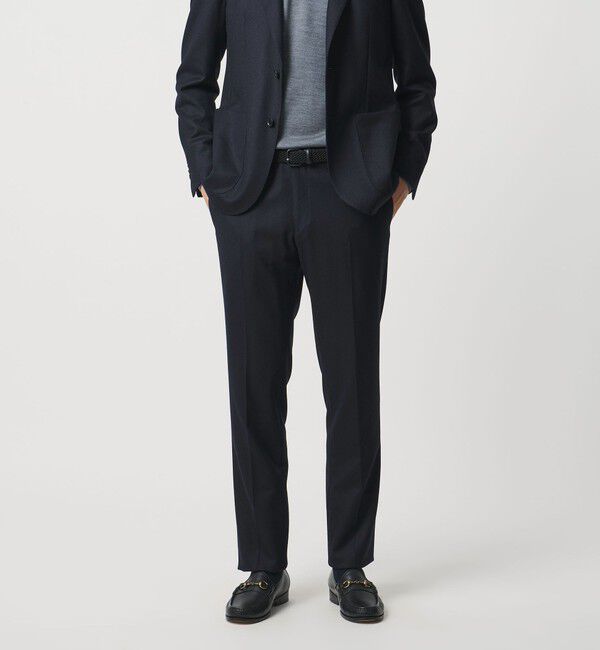 UNITED ARROWS「ストレッチフランネル ノープリーツ スラックス COMFORT EASY-MODEL ヨコストレッチ」|スーツ|