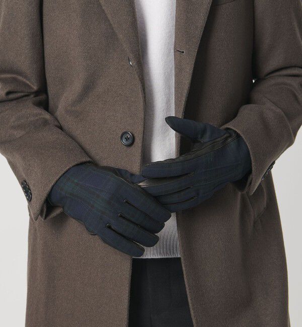 UNITED ARROWS「ブラックウォッチ コンビ グローブ」|手袋|