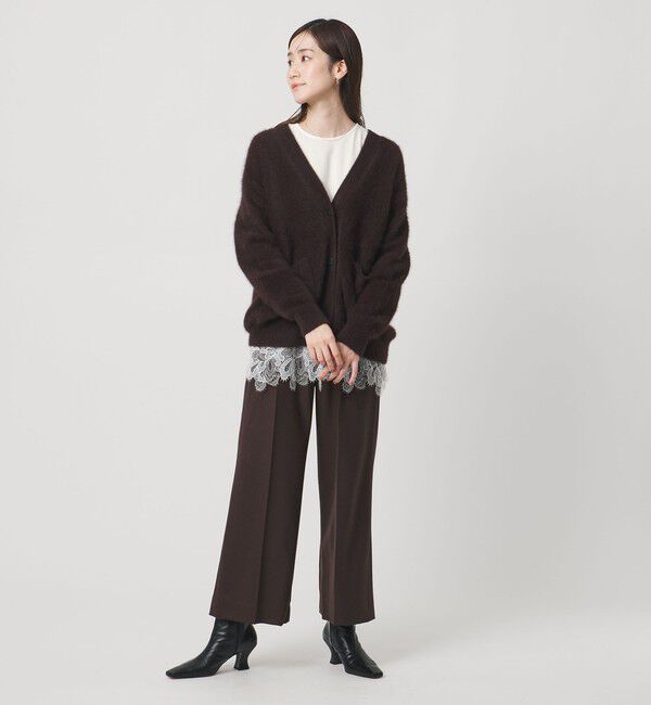 UNITED ARROWS「バックサテン レースコンビ ブラウス ‐ウォッシャブル‐」|シャツ・ブラウス|