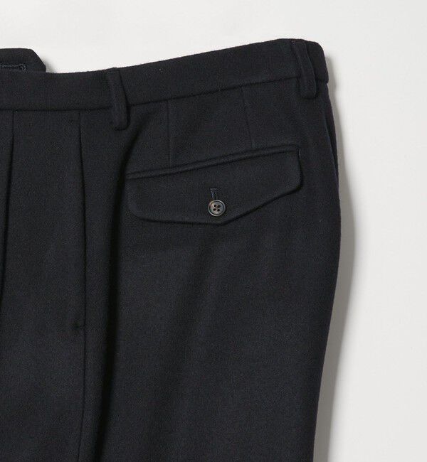 UNITED ARROWS「＜District＞ウール ナイロン メルトン 2プリーツ ワイドパンツ」|チノ|