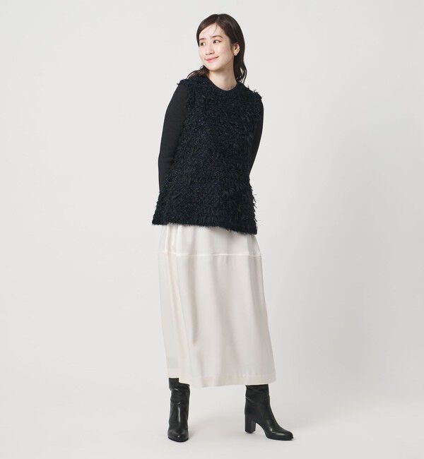 UNITED ARROWS「ミックスヤーン ペプラム ベスト」|ベスト・ジレ|