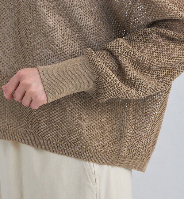 UNITED ARROWS green label relaxing「メッシュ スキッパー ニット プルオーバー -ウォッシャブル-」|ニット・セーター|