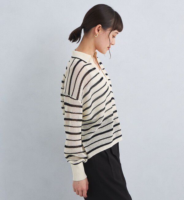 UNITED ARROWS green label relaxing「メッシュ スキッパー ニット プルオーバー -ウォッシャブル-」|ニット・セーター|