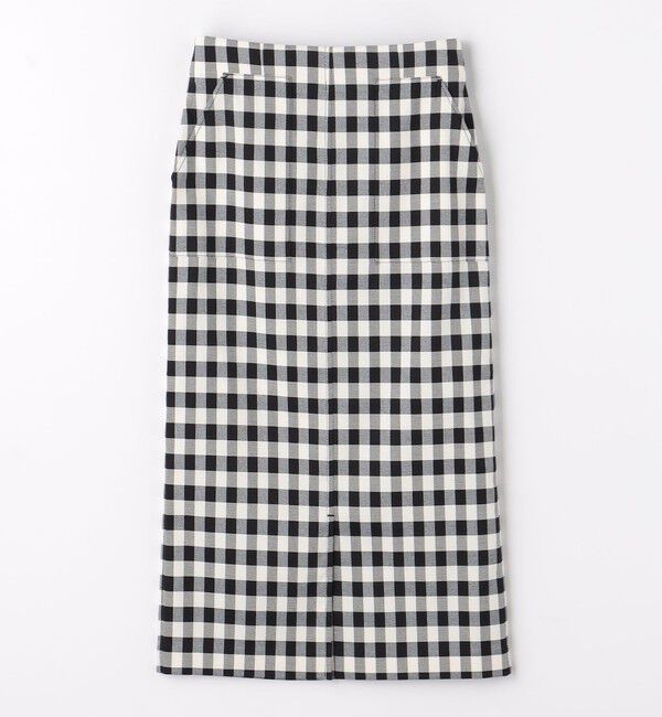 UNITED ARROWS green label relaxing「［size SHORTあり］キチントボトムス Iライン スリム タイト スカート ギンガムチェック」|タイト|