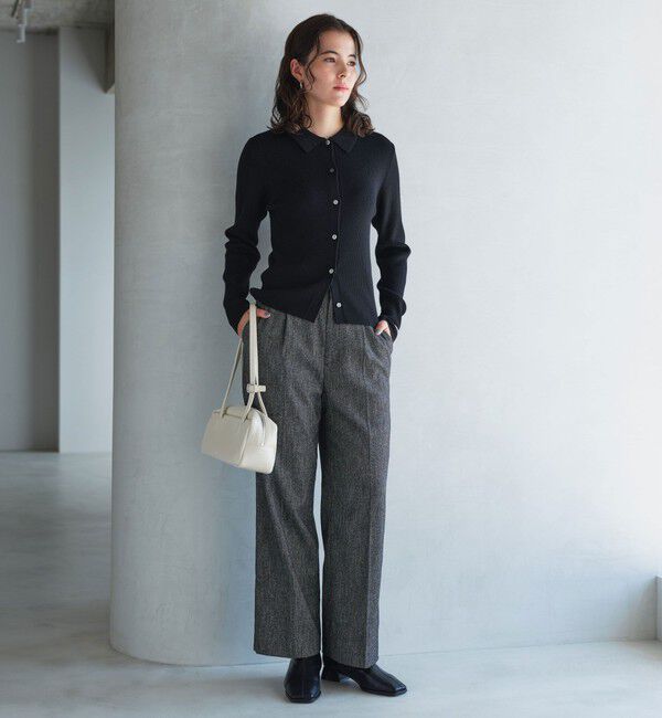 UNITED ARROWS green label relaxing「［size SHORTあり］メランジツイル パンツ -ウォッシャブル-」|スラックス|