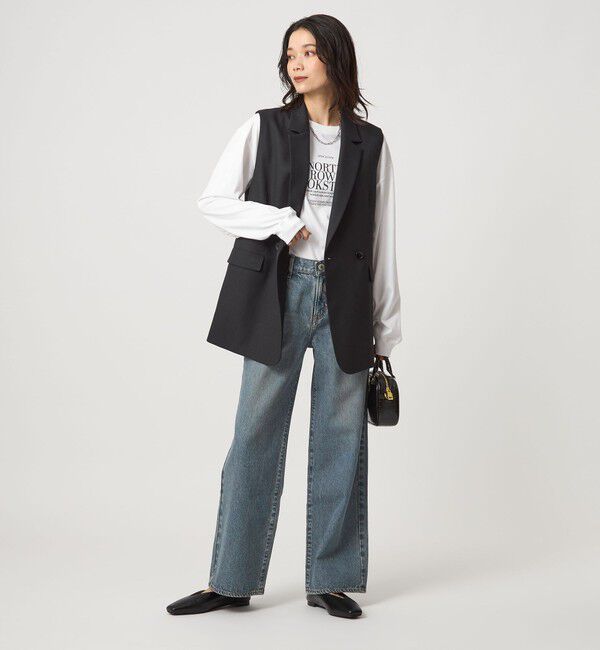 UNITED ARROWS green label relaxing「ツイードライク ジレ マシンウォッシャブル 帯電防止」|ベスト・ジレ|