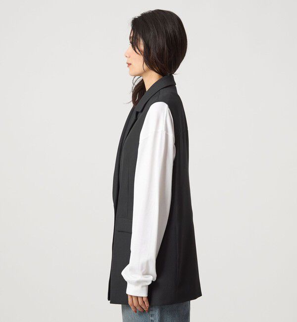 UNITED ARROWS green label relaxing「ツイードライク ジレ マシンウォッシャブル 帯電防止」|ベスト・ジレ|