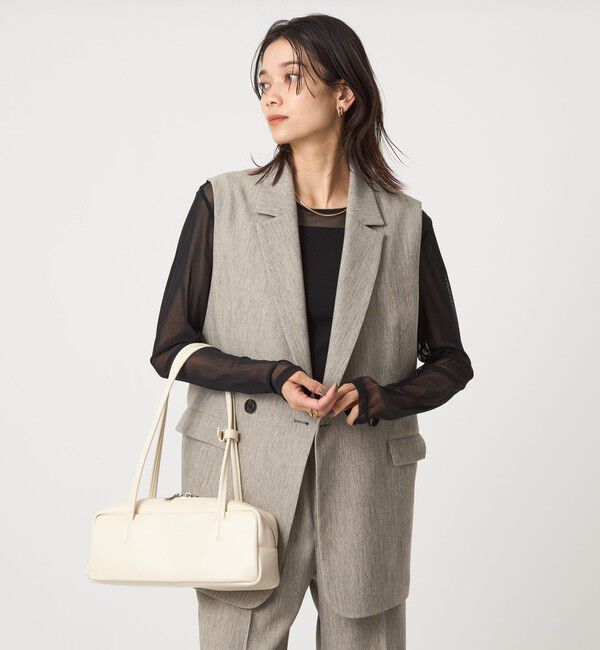 UNITED ARROWS green label relaxing「ツイードライク ジレ マシンウォッシャブル 帯電防止」|ベスト・ジレ|