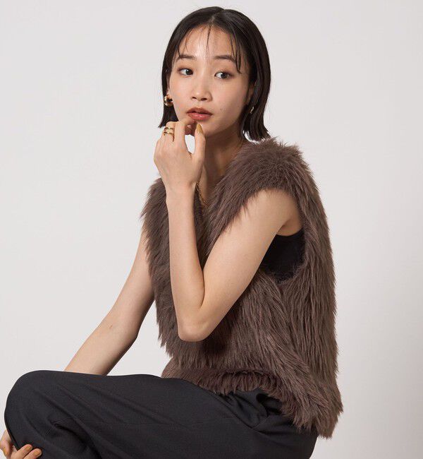 UNITED ARROWS green label relaxing「フェザー ノースリーブ プルオーバー  -ウォッシャブル-」|ベスト・ジレ|