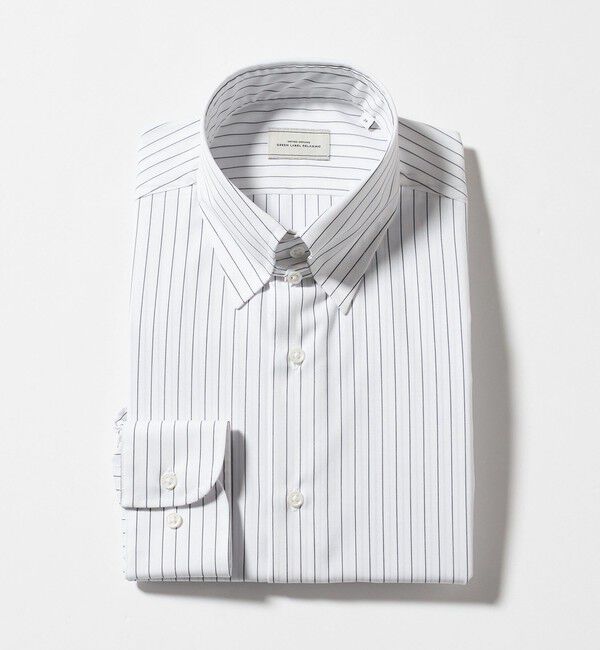 UNITED ARROWS green label relaxing「コットン ピンストライプ タブカラー ドレスシャツ -イージーアイロン-」|シャツ・ブラウス|