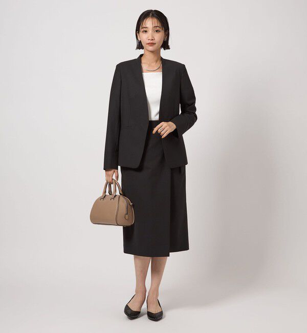 UNITED ARROWS green label relaxing「カチリラ ノーラペル ジャケット  -ウォッシャブル・ストレッチ-」|ノーカラージャケット|