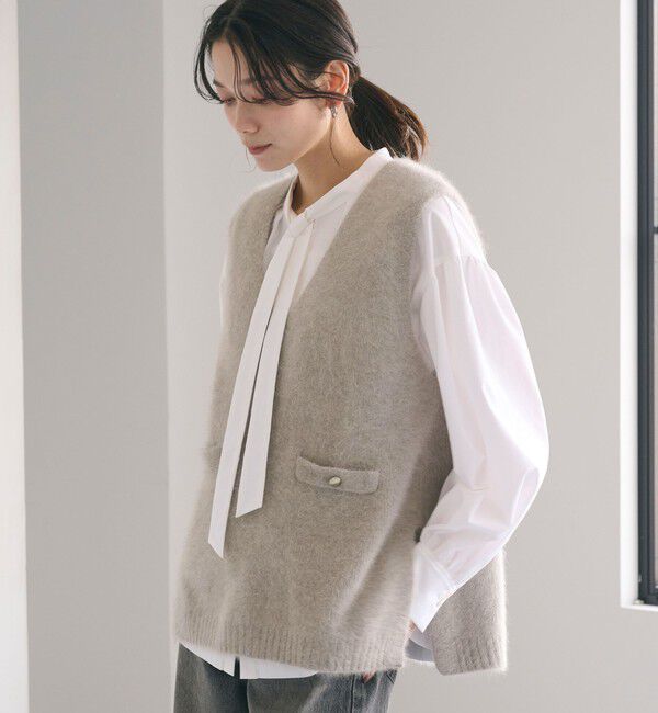 UNITED ARROWS green label relaxing「ブロード ボウタイ ブラウス」|シャツ・ブラウス|